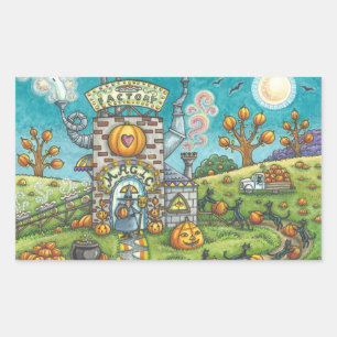 BLACK CAT, WITCH PUMPKIN PIE FACTORY STICKERS Rec