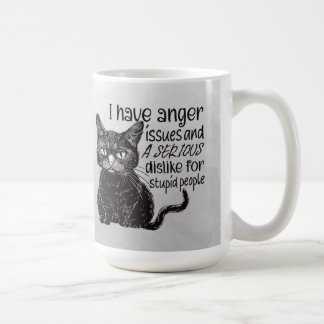Black Cat With Anger Issues Coffee Mug