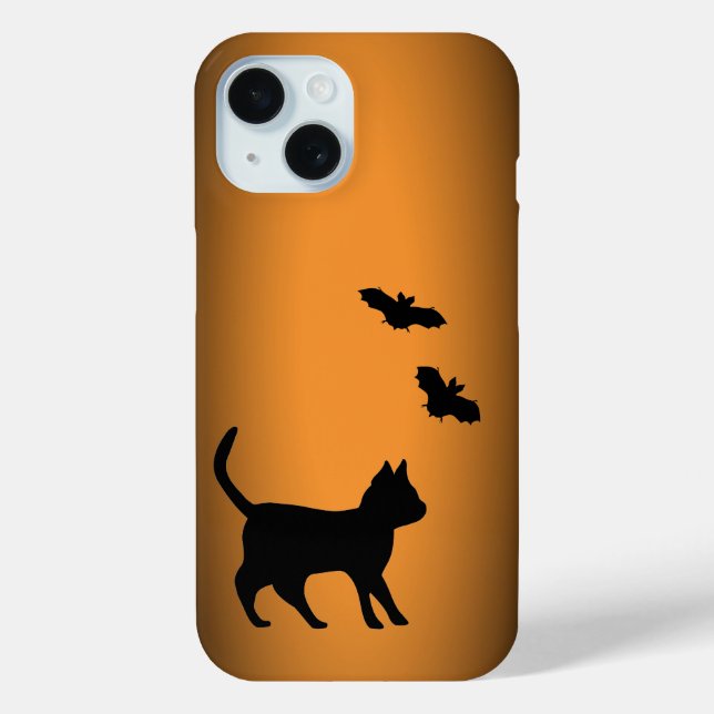 Black Cat with Bat Case-Mate iPhone Case (Back)