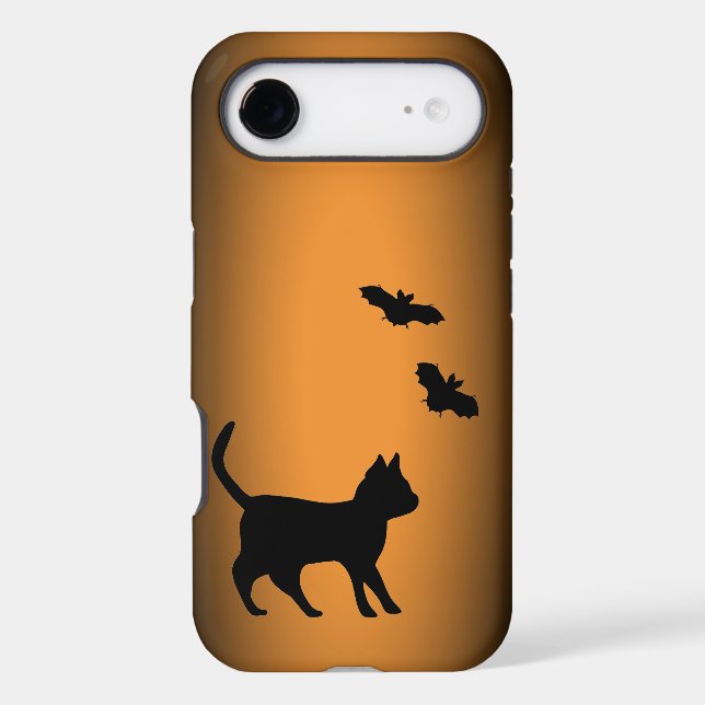 Black Cat with Bat Case-Mate iPhone Case (Back)