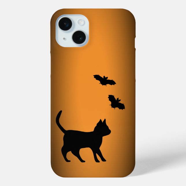 Black Cat with Bat Case-Mate iPhone Case (Back)
