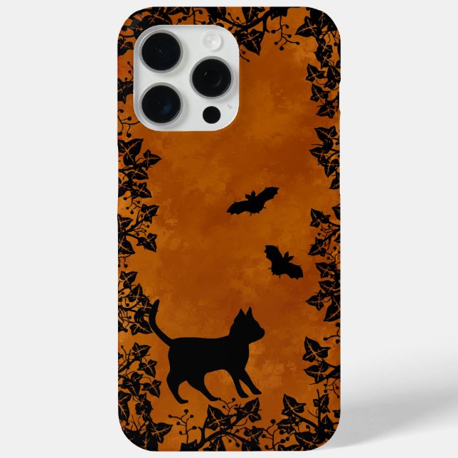 Black Cat with Bat Case-Mate iPhone Case (Back)