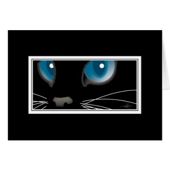 Black Cat With Blue Eyes by ArtDivination at Zazzle