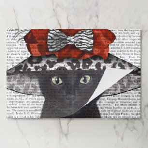 Black Cat with Fabulous Hat Paper Pad