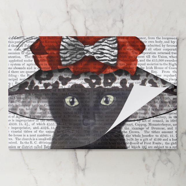 Black Cat with Fabulous Hat Paper Pad (Folded)