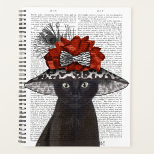 Black Cat with Fabulous Hat Planner