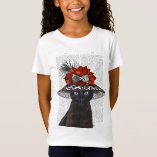 Black Cat with Fabulous Hat T-Shirt