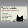 Black Cat with Long Whiskers Magnetic Business Card
