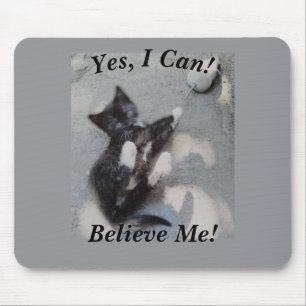 Black Cat With Mouse Customisable Cat Photo Funny Pad