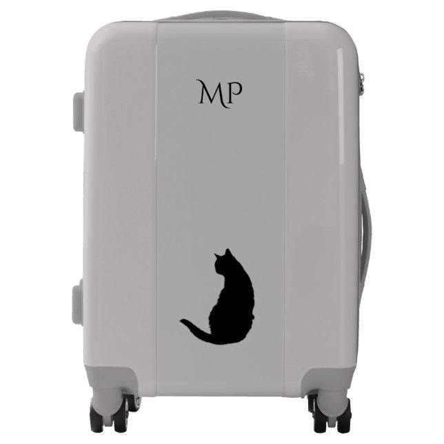 Black Cat with (or without) your Initials Luggage (Front)