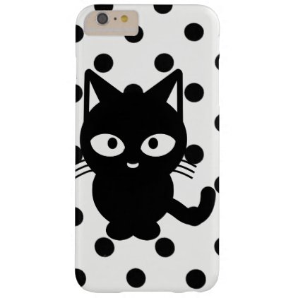 black cat with poke dots cell phone case