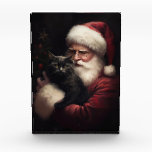 Black Cat With Santa Claus Festive Christmas  Acrylic Award<br><div class="desc">Embrace the holiday spirit with our charming Santa and Cat Christmas design. It's the perfect addition to your festive collection!</div>