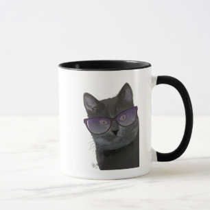 Black Cat with Sunglasses 2 Mug