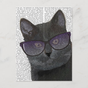 Black Cat with Sunglasses 2 Postcard