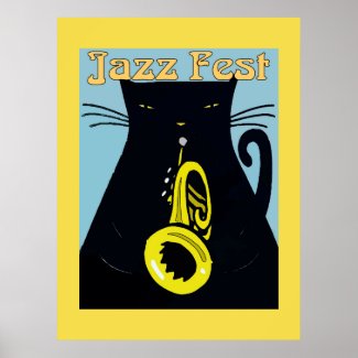 Black Cat with Trumpet