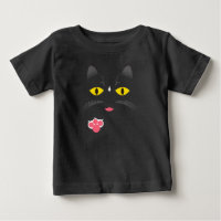Black cat with white marks