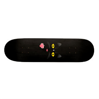 Black cat with white marks skateboard