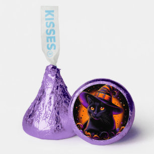 Black Cat with Witch Hat Halloween Candy Favors
