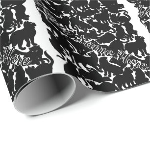 Black Cat Wrapping Paper Cat Christmas Paper