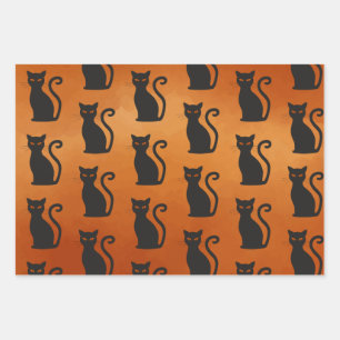 Black Cat Wrapping Paper Sheets