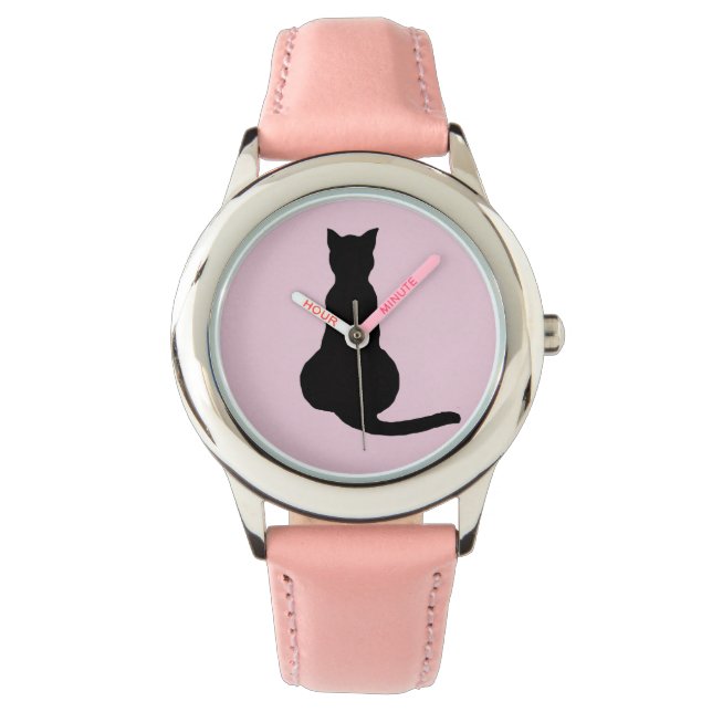 BLACK CAT  WRIST WATCH VALENTINE'S DAY (Front)