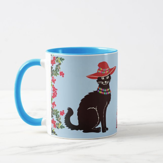 Black Cat X-mas Mug (Left)