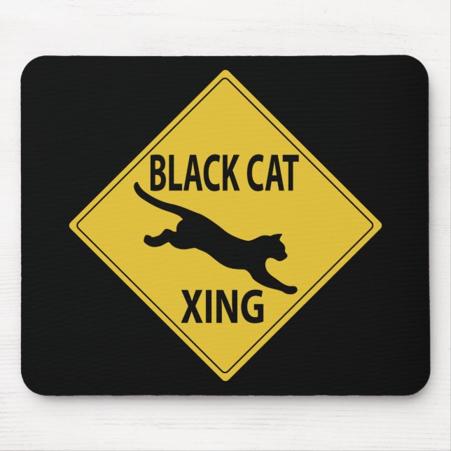 Black Cat Xing Mouse Pad (Front)