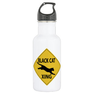 Black Cat Xing Stainless Steel Water Bottle