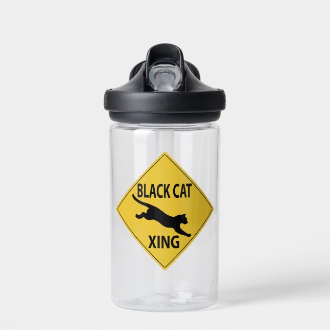Black Cat XING Water Bottle (Front)