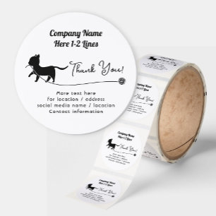 Black Cat Yarn Company Thank You Classic Round Sticker