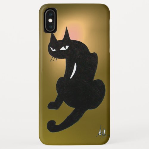 BLACK CAT yellow iPhone XS Max Case