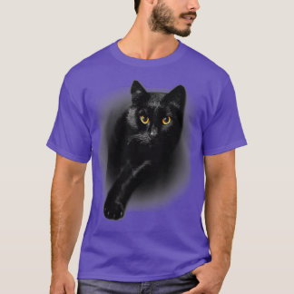 Black Cat Yellow Eyes Cats Gifts T-Shirt