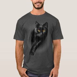 Black Cat Yellow Eyes Cats Tee Gifts