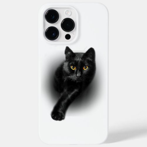 Black Cat Yellow Eyes T_Shirt Cats Tee Case_Mate iPhone 14 Pro Max Case