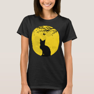 Black Cat Yellow Moon T-Shirt