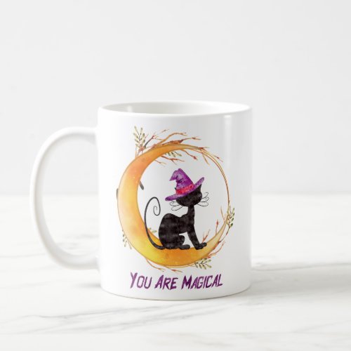 Black Cat _ You Are Magical  Coffee Mug