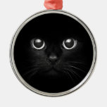 Black Cat Yule Christmas Ornament at Zazzle