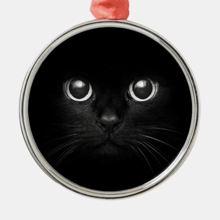 Black Cat Yule Christmas Ornament