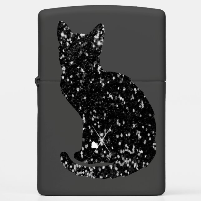 Black Cat Zippo Lighter (Front)