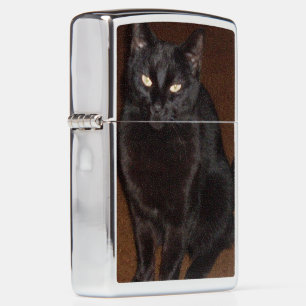 BLACK CAT ZIPPO LIGHTER