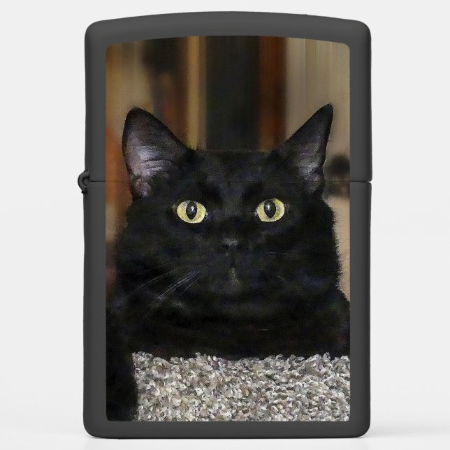 Black Cat Zippo Lighter (Front)