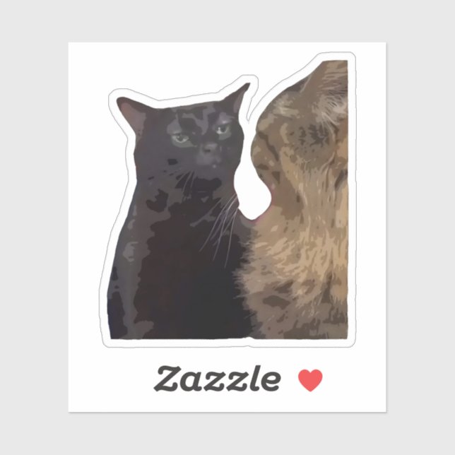  Black Cat Zoning Out Sticker (Sheet)
