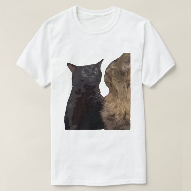  Black Cat Zoning Out T-Shirt (Design Front)