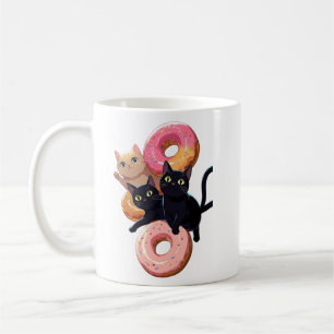 "Black cats and delicious donuts: a perfect combin Coffee Mug