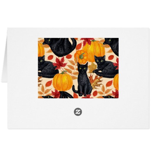 Black cats and pumpkins  (Back Horizontal)