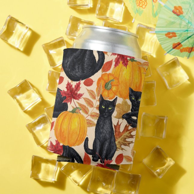 Black cats and pumpkins  can cooler (In Situ Summer)