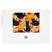 Black cats and pumpkins cards (Back Horizontal)