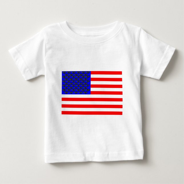 Black Cats And Stripes Flag Baby T-Shirt (Front)