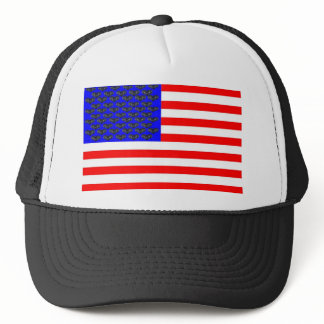 Black Cats And Stripes Flag Trucker Hat