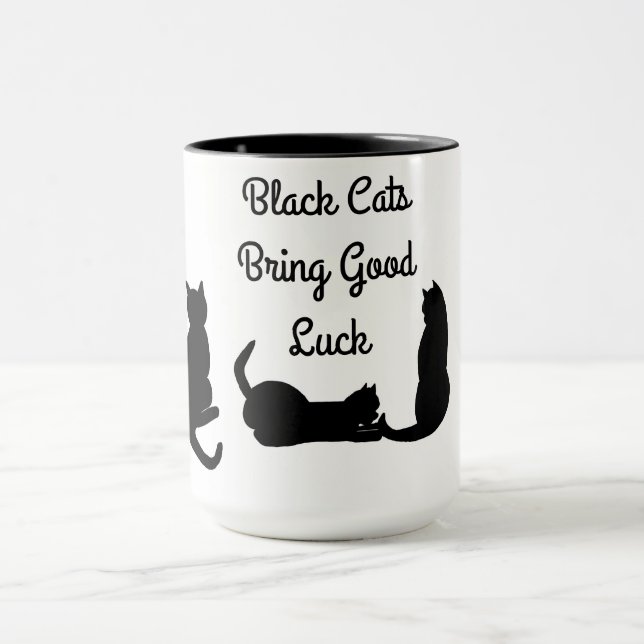 Black Cats Bring Good Luck Mug (Center)